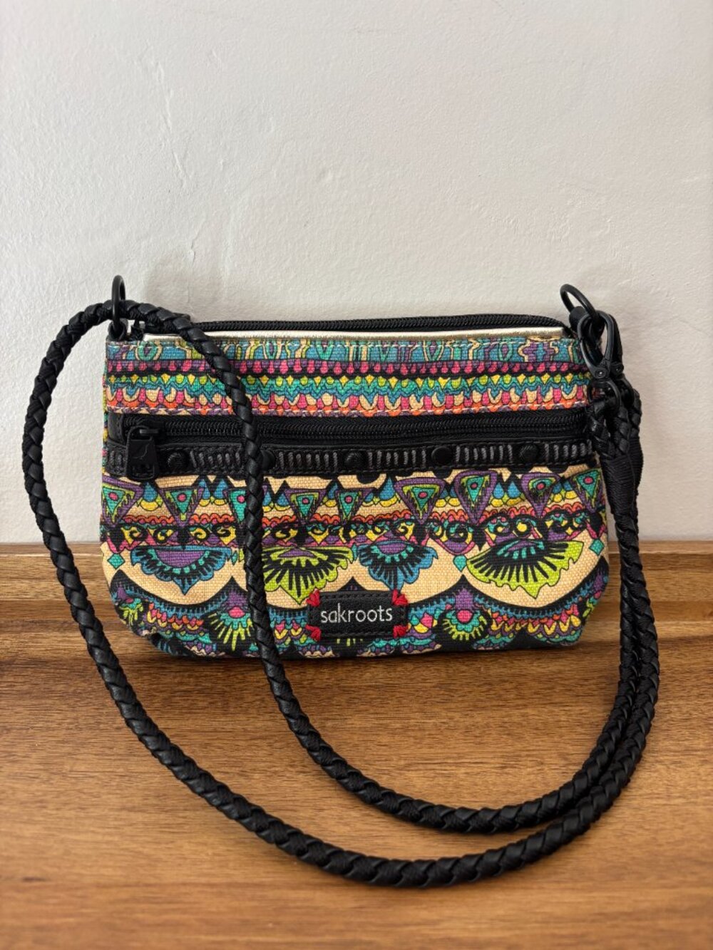 Sakroots Campus Multicolored Canvas Bohemian Mini Crossbody